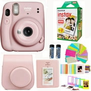 Fujifilm Instax Mini 11 Blush Pink Camera with Fuji Instant Film Twin Pack (20 Pictures) + Pink  Case, Album, Stickers, and More Accessories Bundle