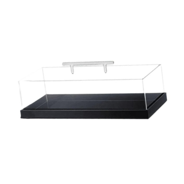 Caja organizadora de acrílico para buffet, expositor de alimentos, caja rectangular para servir con tapa Estilo B