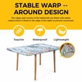 thumbnail image 4 of Blue Coastal Turtle Table Cloths for 3 Foot Rectangle Tables, Beach Nautical Ocean Coral Seahorse Patio Waterproof Elastic Fitted Tablecloths, Washable Rectangular Table Cover for Camping, 4 of 8