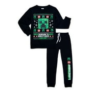 Minecraft Boys Holiday Sweatshirt and Joggers Set, 2-Piece, Sizes 4-10