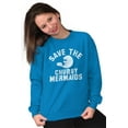 thumbnail image 5 of Save Chubby Mermaids Funny Manatees Sweatshirt for Men or Women Brisco Brands 5X, 5 of 6