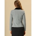 thumbnail image 4 of INSPIRE CHIC Manteau Caban d'Hiver pour Femme Élégant à Col Rabattu Contrastant avec Poches, Simple Boutonnage, Gris Pâle m, 4 of 6