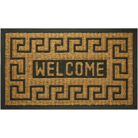 Key Door Mat - Coco Mat Greek Key, 18