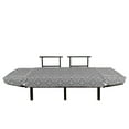 thumbnail image 3 of African Futon Couch, Antique Design Geometrical Shapes Symmetric Graphic Chevron Modern Display, Daybed with Metal Frame Upholstered Sofa for Living Dorm, Loveseat, Black White, by Ambesonne, 3 of 4