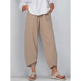 thumbnail image 1 of Pantalones casuales sueltos y sencillos de color sólido de talla grande para mujer Estilo de ajuste holgado, 1 of 6