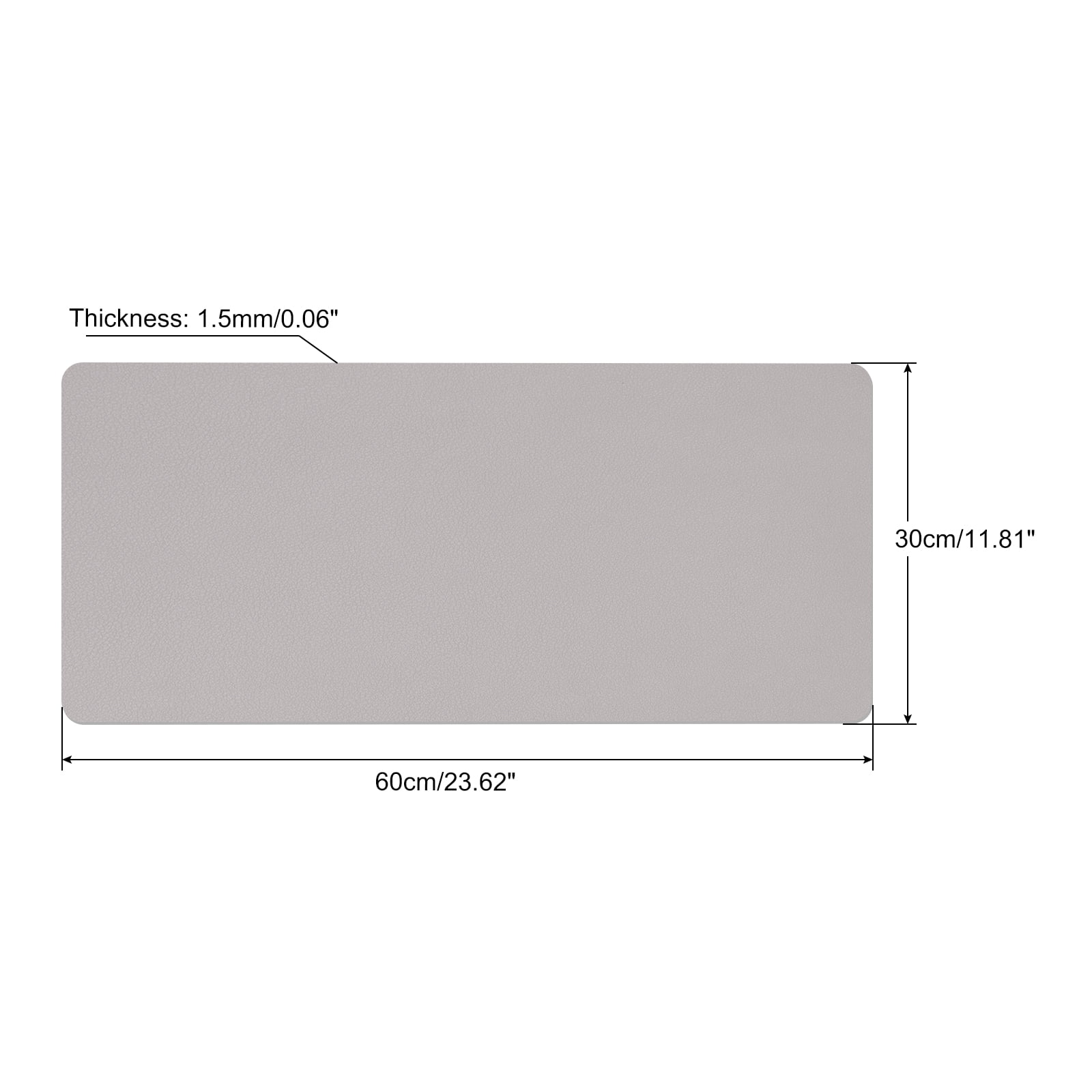 Unique Bargains Desk Mat Protector Non-Slip Mouse Pad for Office Home Gray 30x60