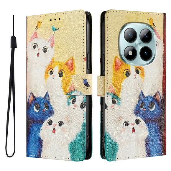 FOXDOCK Funda Tipo Cartera para Xiaomi Redmi Note 15 Pro 5G con Soporte y Correa – Diseño de Patrones Lindos
