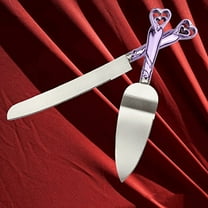 Gifts Infinity Interloack Heart Wedding Cake Knife and Server Set