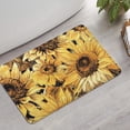 thumbnail image 2 of Yellow Sunflower Art Pattern Bathroom Rugs Mat,Non Slip Microfiber Bathroom Rug,Rubber Backing,Soft Bathroom Mats for Bathroom Floor,Tub and Shower,17x27in(43x68cm), 2 of 5