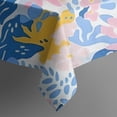 thumbnail image 5 of Multicolor Cartoon Floral and Leaf Pattern Square Tablecloth,Waterproof Square Table Cover,Wipeable Spillproof Washable Table Cover for Home Kitchen Party Decor 42"X42"(107x107cm), 5 of 6