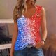 thumbnail image 1 of Puntoco Camisetas sin mangas ajustadas para mujer Camisetas sin mangas para mujer Camisetas de verano Blusas holgadas informales sin mangas con cuello redondo, 1 of 5