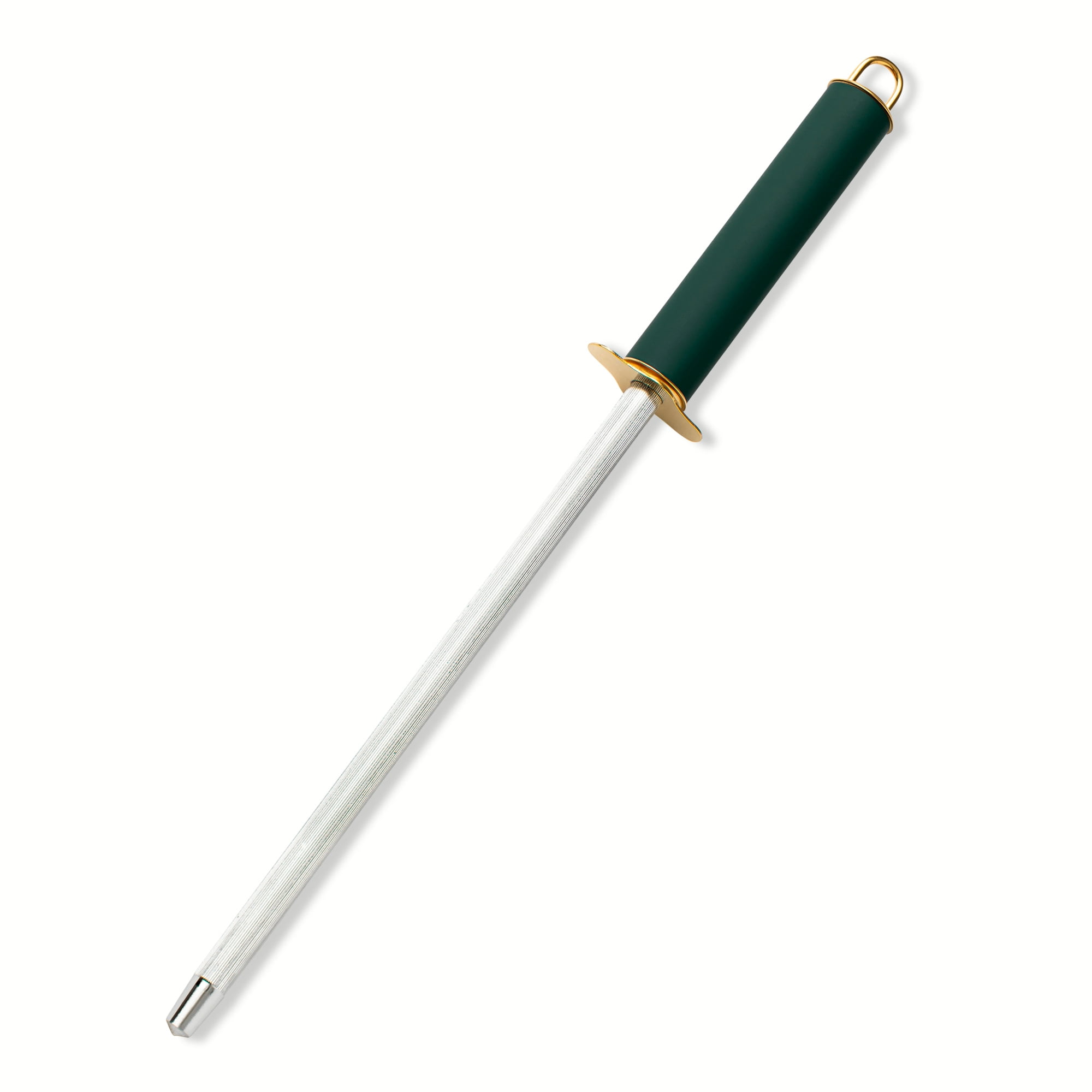 Thyme & Table 7-Piece Slim Block Knife Set - Green & Gold
