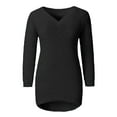 thumbnail image 4 of Yigetop Fuzzy Sweater for Women, Women's Fashionable Long Sleeve Pullovers Loose Fuzzy Jumper Sweater Fleece Pullover Women Black M, 4 of 7
