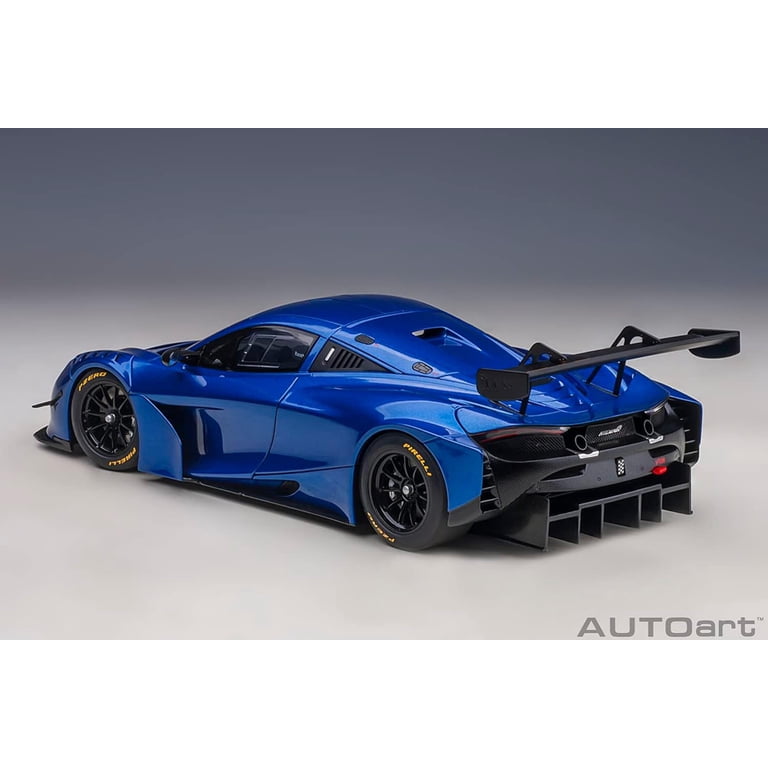 McLaren 720S GT3 Azure Blue Metallic 1/18 Model Car by Autoart