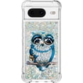 thumbnail image 2 of Liquid Case for Google Pixel 8 Case Glitter Cute Stylish Silicone Quicksand Sparkle Shockproof Protective Slim TPU Clear Case for Women Girls Case for Google Pixel 8 Pearl Owl YB, 2 of 7