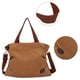 thumbnail image 3 of Bolso bandolera de lona para mujer, bolso de lona artístico de moda para el tiempo libre marrón, 3 of 5