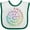White and Green, variant on Inktastic Pi Day Pi Numerals in Rainbow Spiral Boys or Girls Baby Bib