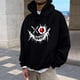 thumbnail image 1 of Sudadera con capucha para mujer, estampada, cuello redondo, manga larga, sudadera con capucha, camiseta, blusa, blusa de poliéster para hombre, 1 of 6