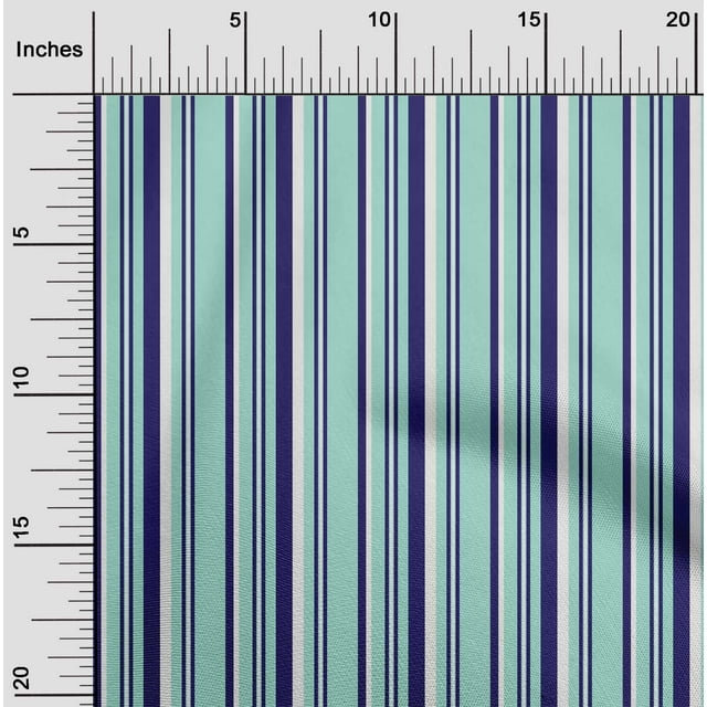 oneOone Georgette Viscose Fabric Multicolor Stripe Printed Fabric 1 Yard 42 Inch Wide