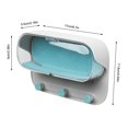 thumbnail image 4 of Monstrate Caja de ducha impermeable montada en la pared, soporte para estante de joyería, ganchos, organizador de cosméticos, pegatina que no Almacenamiento y organización del hogar Azul, 4 of 6