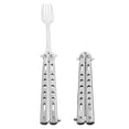thumbnail image 6 of Butterfly Fork, Portable Folding Fork, Stainless Steel Fork, Outdoor Fork, 9 Inch Lightweight Sliverware for Travel Camping Hunting BBQ Kitchen, 6 of 8