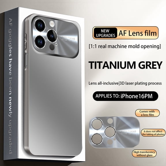 Ultra Thin Case Compatible with iPhone 15 Pro, Minimalist Matte Back Cover with Full Camera Protection, Luxury Anti-Scratch Shockproof Slim Shell For iPhone 15 Pro, Titaniumgray