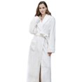 thumbnail image 3 of Elowel Pajamas Bathrobe for Men and Women Hooded Bath Robe Unisex XL White, 3 of 8
