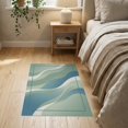 thumbnail image 3 of ODIKA 2'x3' Washable Throw Rug Abstract Creamy Gentle Motifs Crisp Printed Costal Sage That for Hallway, Study Room, Non-Slip Low Profile, Flatwoven, 3 of 7