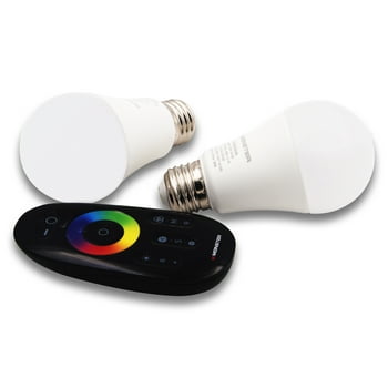 Monster Illuminessence 2-LED Bulb Mood Light Kit E26 Edison Screw 100-130V AC 60Hz 0.1A 7W RGB Mood Lighting Bulb
