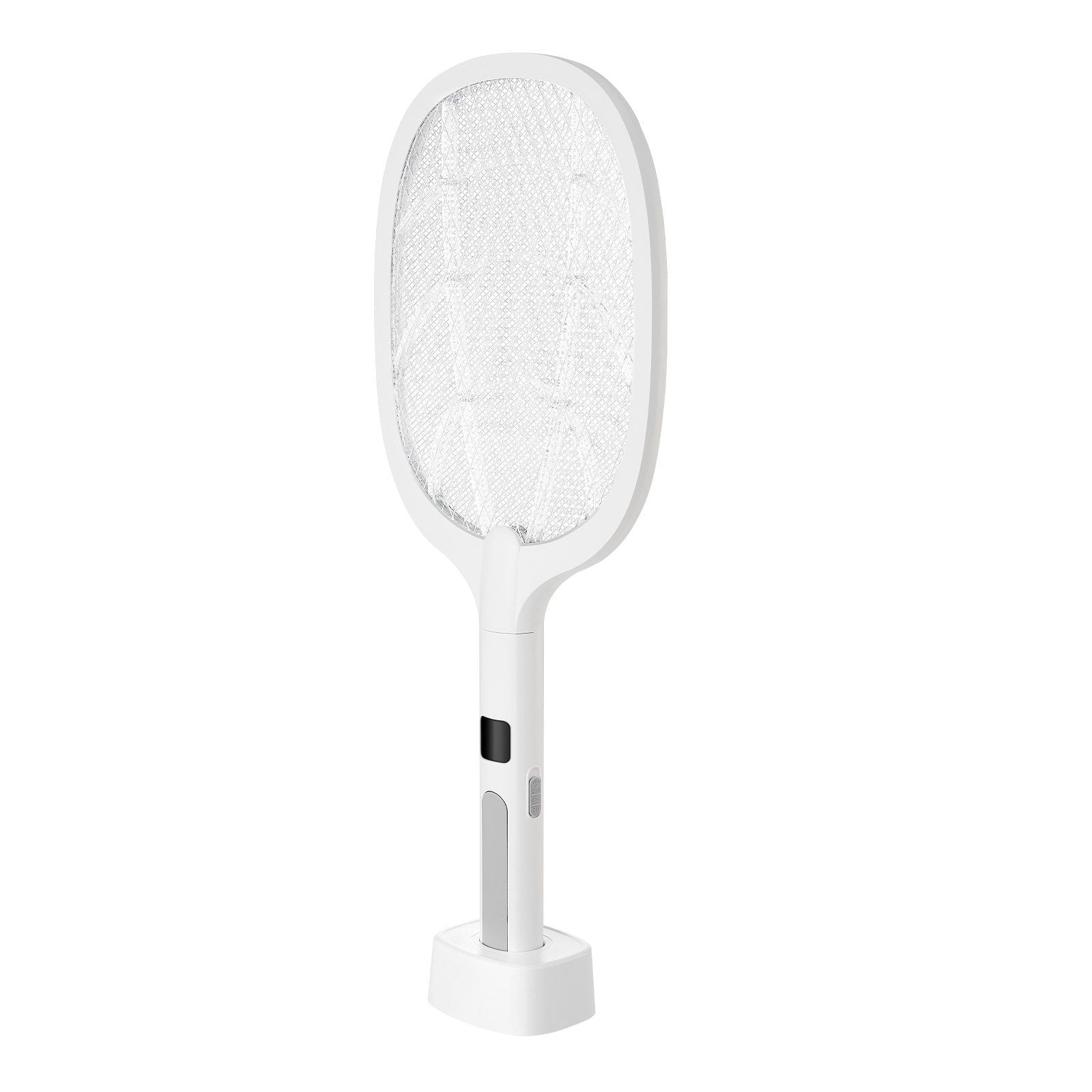 USB Rechargeable Electric Bug Zapper, 3-Layer Protective Grid with Bright Light, 1500mAh Large Battery, No Need Batteries, Easy to Clean, Home Kitchen Essential - White