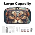 thumbnail image 3 of Cat Waterproof Oxford Cloth Charger Pouch USB Organizer Power Cord Box Organizer Cord and Cable Organizer Storage Pouch, 5.9x9.44x3.14 in., 3 of 6