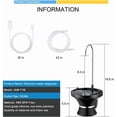 thumbnail image 2 of Drinking Water Dispenser Pump, Automatic Electric Bottle Pump for 2-5 Gallon Jugs, USB Rechargeable with 2 Switch Control, Stable and Portable Home, Kitchen, Office, Camping, 2 of 4