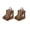 Brown-Short, variant on 2 Pack Beige Tall Boots Storage Bags, 18.9 Inch Waterproof Dustproof Non-Woven Travel Shoe Organizer with Handle for Cowboy Boots Leather Shoes 鈥?Long Size
