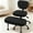 Black, variant on Designed for Cross-Legged Sitters - Dhole Ergonomic Chair with Backrest & Footrest, Perfect for Fidgeting, ADHD Focus, Office Work and Home Meditation, Adjustable with Wheels - Black