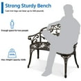 thumbnail image 3 of Alden Design Outdoor Metal Bench - Bronze, 3 of 13