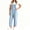 Light blue, variant on Sleeveless Women Casual Denim Jumpsuit Loose Wide Leg Jeans Oversall Bib Pants