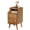 Walnut-B, variant on Narrow Nightstand, Solid Wood Night Stand with 2 Drawers, Walnut Mid Century Modern Nightstand, Small Beside Table with Open Storage Shelf for Bedroom(12 inch)