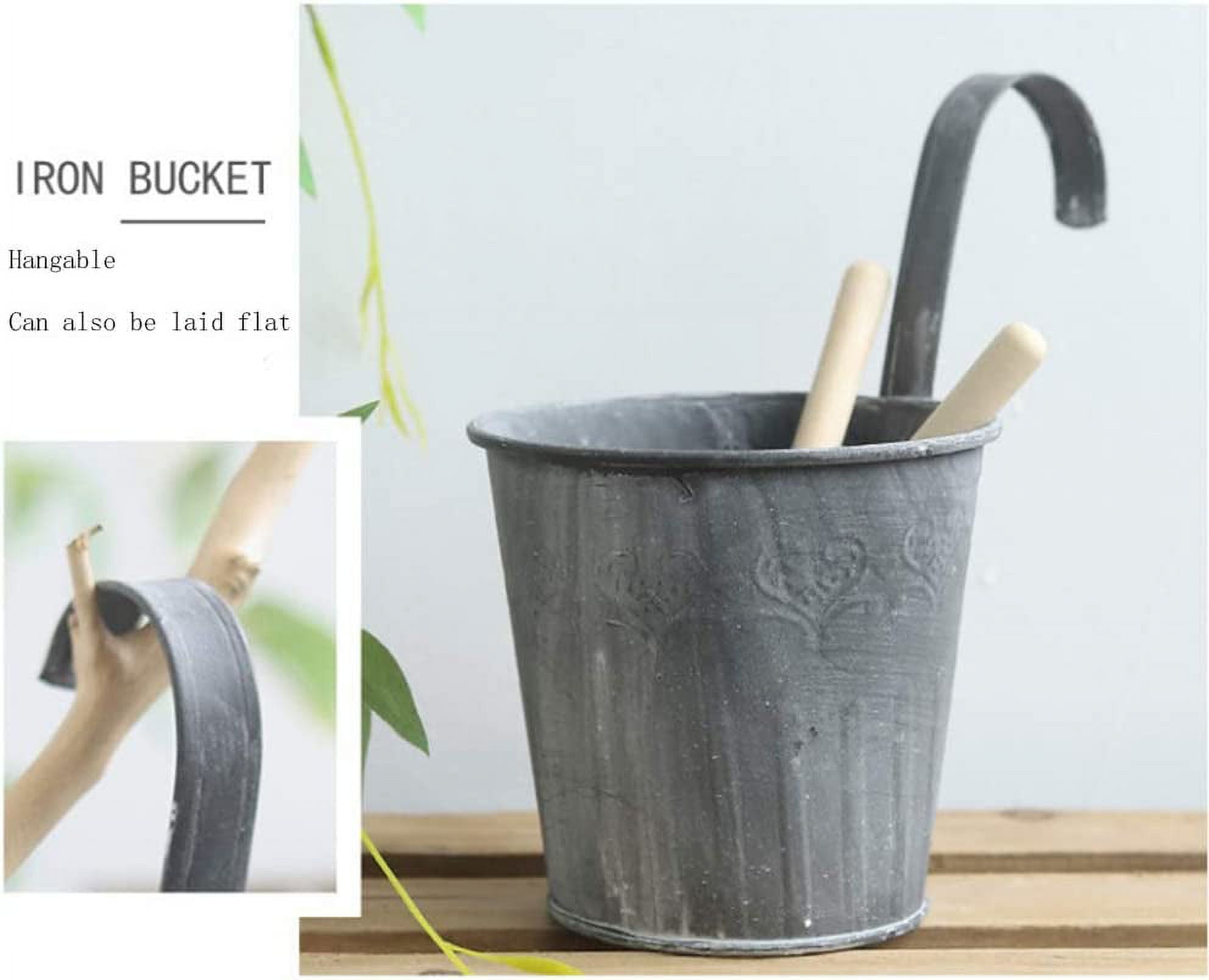 Hanging Flower Pots Hanging Pot Plant Pot Planter with Hooks Flower Pot Vase Balcony Garden Balcony Home Decoration (1PCS)