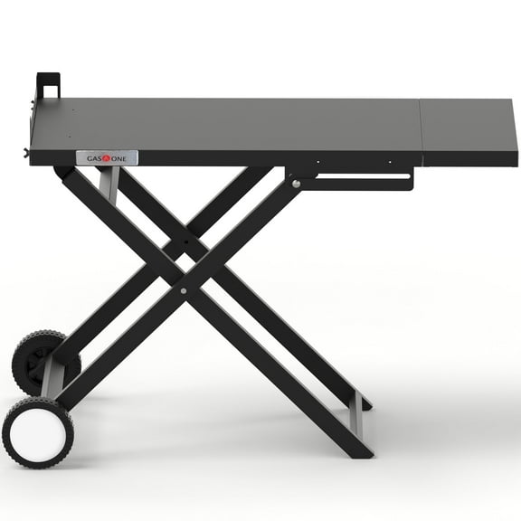 GasOne T-100F Foldable Cart for Grill –BBQ Grill Collapsible Cart with Wheels – Practical and Durable Portable Gas Grill Outdoor Table – Easy Assembly