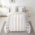 thumbnail image 2 of jejeloiu Rustic Western Aztec 7pcs Bedding Comforter Set,Retro Bohemian Print Queen Bedding Sets,White Gray Queen Sheet Sets For Men Women,Microfiber Bedroom Decor Reversible, 2 of 8