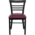 thumbnail image 5 of Bowery Hill Black Ladder Back Dining Chair in Mahogany, 5 of 5