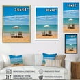 thumbnail image 4 of Designart "Chair in Beach Photography" Nautical & Beach Floater Framed Canvas Print, 4 of 7