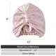 thumbnail image 2 of Gorro de dormir de seda para el cuidado del cabello de las mujeres, gorro de noche de seda natural con elástico en la cabeza (1 pieza, rosa) MFZFUKR JQWJ601-1, 2 of 5