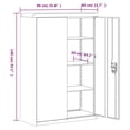 thumbnail image 4 of vidaXL File Cabinet Black 90x40x140 cm Steel, 4 of 5