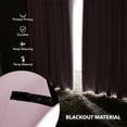 thumbnail image 6 of Deconovo Rod Pocket Blackout Curtains for Living Room, 2 Panels, Thermal Insulated, 38" x 54", Pink, 6 of 7