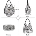 thumbnail image 3 of Vintage Leopard Print Hobo Bag Retro Large Capacity Women's Fashion Handbag Shoulder Bag & Tote Purse(White), 3 of 4
