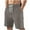 Dark Gray, variant on Maoxin Men Shorts Men Casual Fashion Solid Shorts With Pocket Elastic Waist Shoort Pants