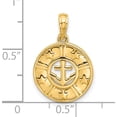 thumbnail image 4 of 14K Yellow Gold Polished Anchor And Stars Charm (Width 15) (Length 22) - Jbsp, 4 of 5