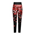 thumbnail image 5 of lcziwo Valentine's Day Leggings for Women Gym High Waisted Compression Workout Yoga Pants Trendy Heart Print Tummy Control Legging Tights Multicolor XXL, 5 of 6