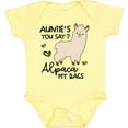 thumbnail image 3 of Inktastic Auntie's You Say Alpaca My Bags Boys or Girls Baby Bodysuit, 3 of 5